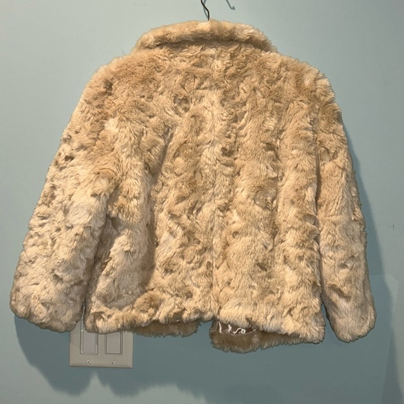 H&M women’s faux fur coat cropped Size 6 - Picture 6 of 8